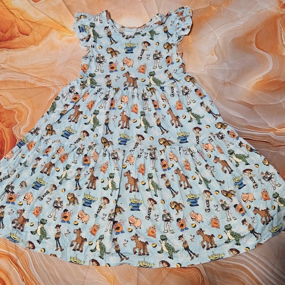 Bundle Of Joy Other - Bundle of Joy Toy Inspired Bamboo Dress Girls 5/6 Flutter Sleeve Tiered
